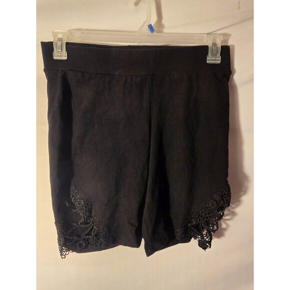 Torrid  1 1X Black Lace Bike Biker Shorts elastic Workout Stretch Womens Plus - Picture 1 of 3